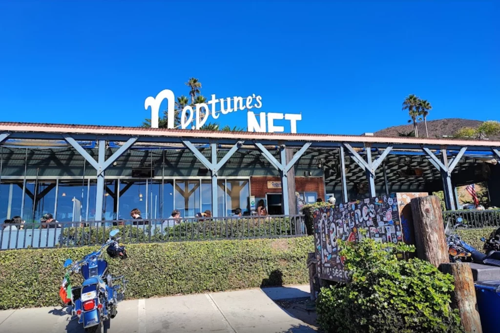 In Malibu stop at the Neptune's Net. This is great stop and one of the best restaurants on the Pacific Coast Highway.